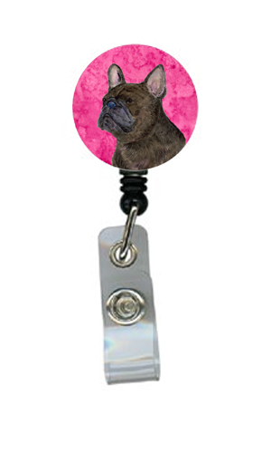 French Bulldog Retractable Badge Reel Or Id Holder With Clip