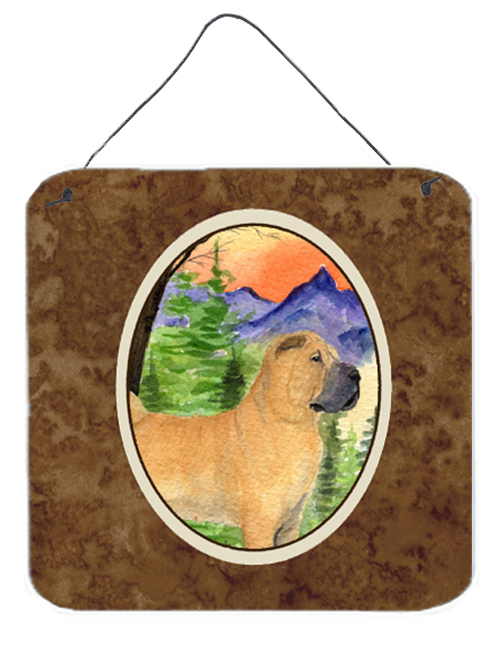 6 In. Shar Pei Aluminium Metal Wall Or Door Hanging Prints