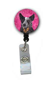 Australian Cattle Dog Retractable Badge Reel Or Id Holder With Clip