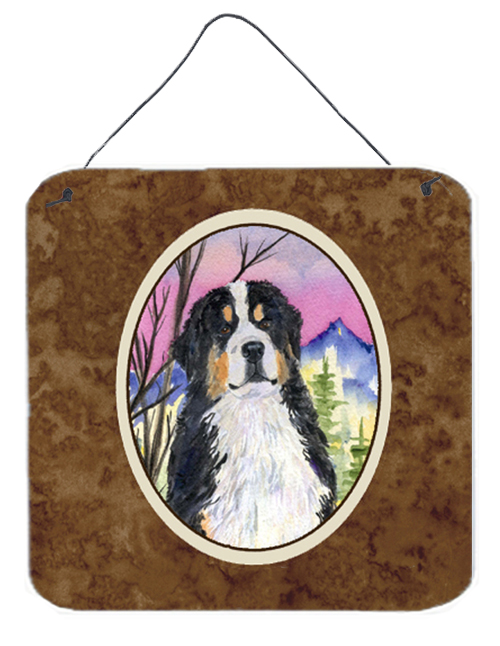 SS8336DS66 6 In. Bernese Mountain Dog Aluminium Metal Wall Or Door Hanging Prints