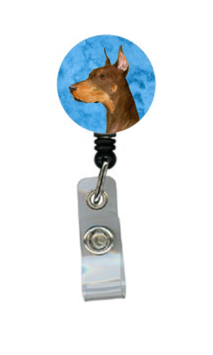 Doberman Retractable Badge Reel Or Id Holder With Clip
