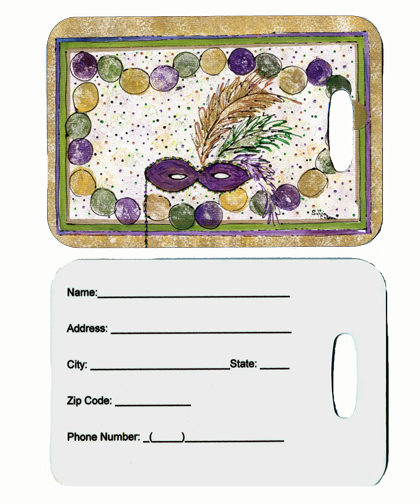 Mardi Gras Beads Luggage Tags