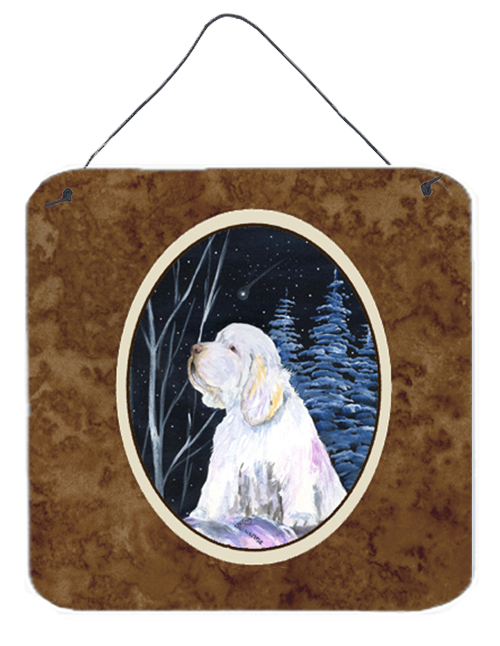 SS8346DS66 6 In. Clumber Spaniel Aluminium Metal Wall Or Door Hanging Prints