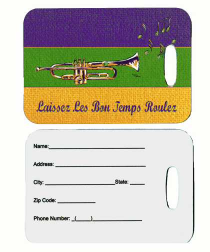 Mardi Gras Luggage Tags - Pair Of 2