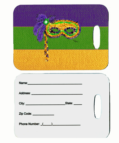 Mardi Gras Luggage Tags - Pair Of 2