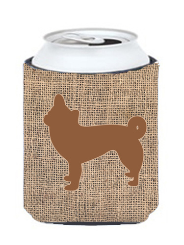 Chihuahua Burlap And Brown Can Or Bottle  Hugger