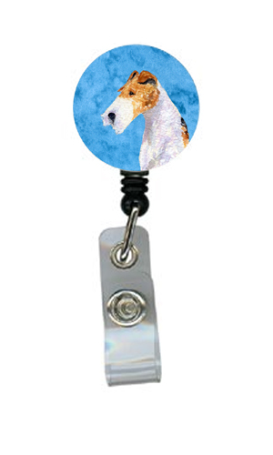 Fox Terrier Retractable Badge Reel Or Id Holder With Clip
