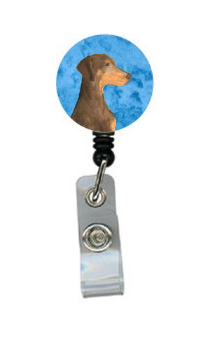Doberman Retractable Badge Reel Or Id Holder With Clip