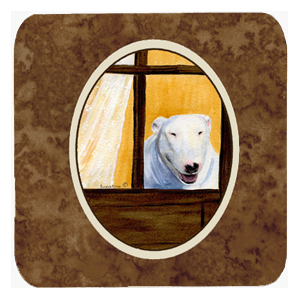 Bull Terrier Foam Coasters, Set Of 4