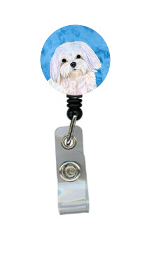 Maltese Retractable Badge Reel Or Id Holder With Clip