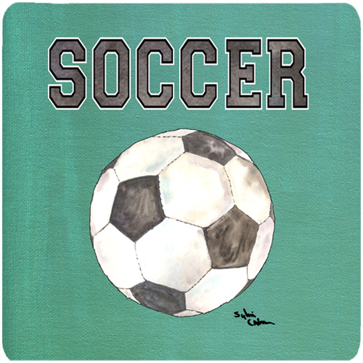 8484FC Soccer Foam Coasters- Set Of 4