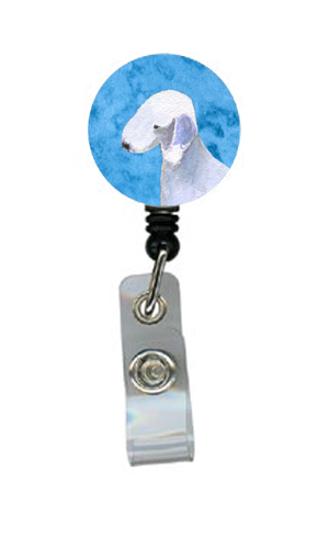 Bedlington Terrier Retractable Badge Reel Or Id Holder With Clip