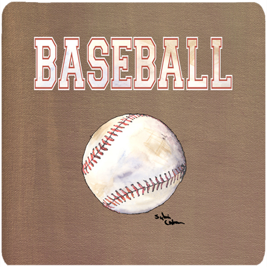 8485FC Baseball Foam Coasters- Set Of 4