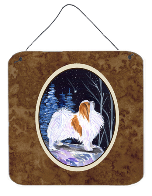 6 In. Starry Night Japanese Chin Aluminium Metal Wall Or Door Hanging Prints