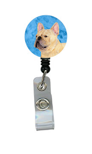French Bulldog Retractable Badge Reel Or Id Holder With Clip
