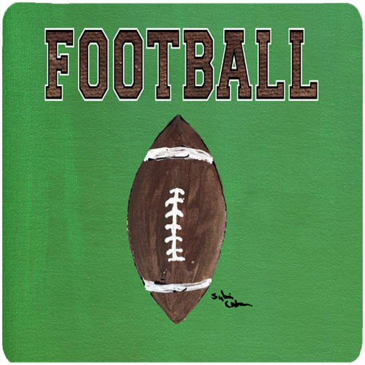 8487FC Football Foam Coasters- Set Of 4