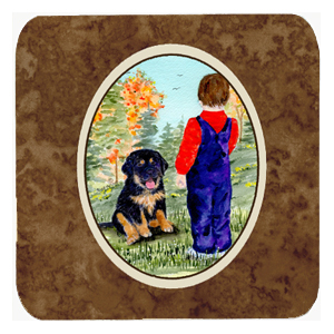 Tibetan Mastiff Foam Coasters, Set Of 4