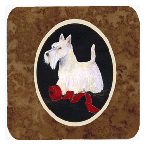Scottish Terrier Foam Coasters, Set Of 4