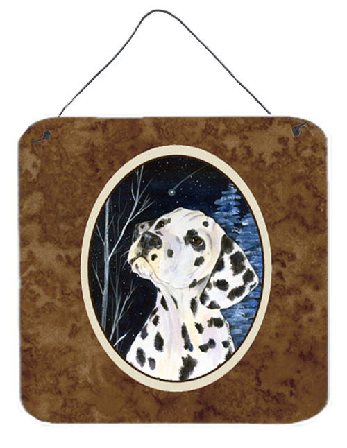 SS8370DS66 6 In. Starry Night Dalmatian Aluminium Metal Wall Or Door Hanging Prints