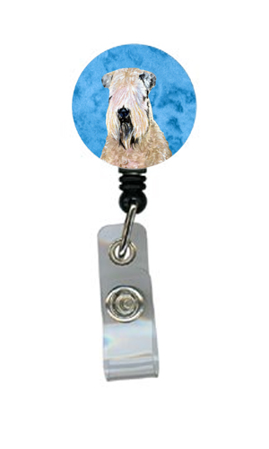 Wheaten Terrier Soft Coated Retractable Badge Reel Or Id Holder With Clip