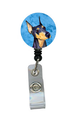 Doberman Retractable Badge Reel Or Id Holder With Clip