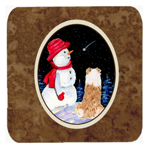 Australian Shepherd Foam Coasters, Set Of 4