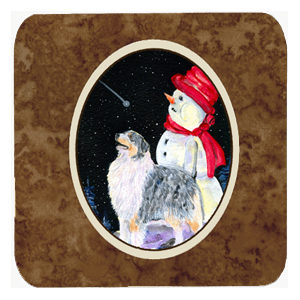 Australian Shepherd Foam Coasters, Set Of 4