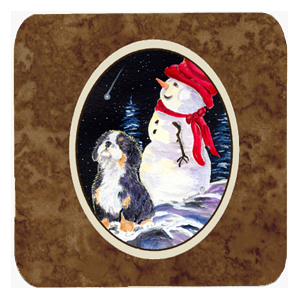 Bernese Mountain Dog Foam Coasters, Set Of 4