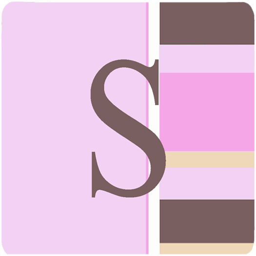 CJ1005-SFC Monogram - Pink Stripes Foam Coasters Initial Letter S- Set Of 4