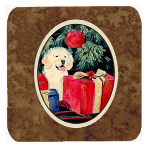 Golden Retriever Foam Coasters, Set Of 4