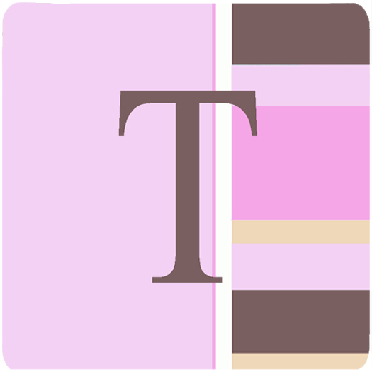 CJ1005-TFC Monogram - Pink Stripes Foam Coasters Initial Letter T- Set Of 4