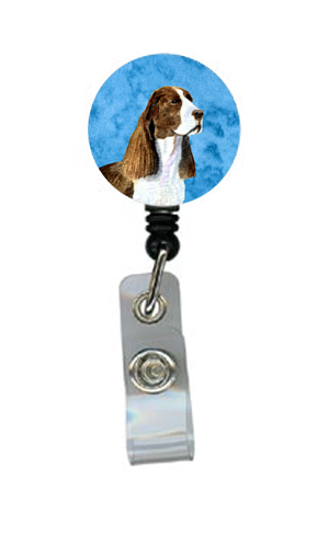Springer Spaniel Retractable Badge Reel Or Id Holder With Clip