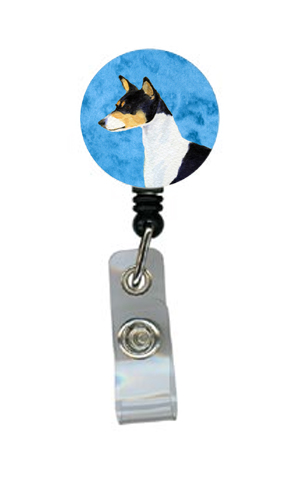 Basenji Retractable Badge Reel Or Id Holder With Clip