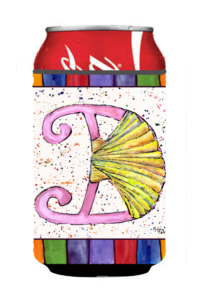 Picture of Carolines Treasures 8427-DCC Letter D With Shell Can Or Bottle  Hugger