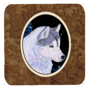 Siberian Husky Foam Coasters, Set Of 4