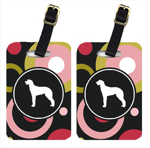 Scottish Deerhound Luggage Tags - Pair Of 2