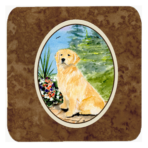 Golden Retriever Foam Coasters, Set Of 4