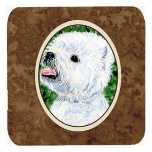 SS8802FC Westie Foam Coasters- Set Of 4