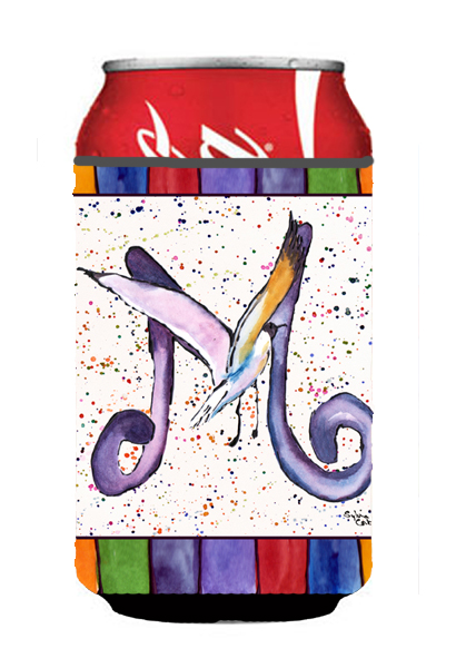 Picture of Carolines Treasures 8436-MCC Letter M With Seagull Can Or Bottle  Hugger
