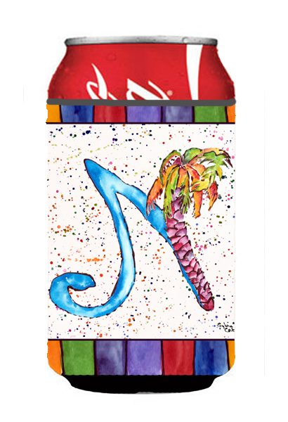 Picture of Carolines Treasures 8437-NCC Letter N With Palm Tree Can Or Bottle  Hugger