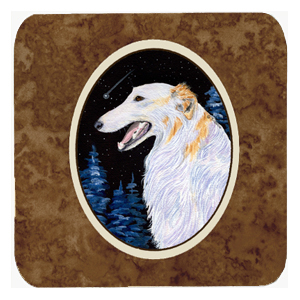 Borzoi Foam Coasters, Set Of 4
