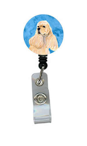Cocker Spaniel Retractable Badge Reel Or Id Holder With Clip