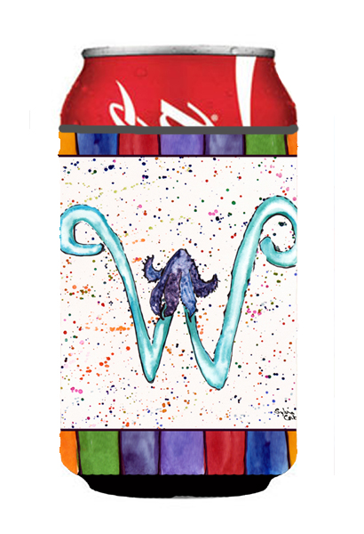 Picture of Carolines Treasures 8446-WCC Letter W With Starfish Can Or Bottle  Hugger