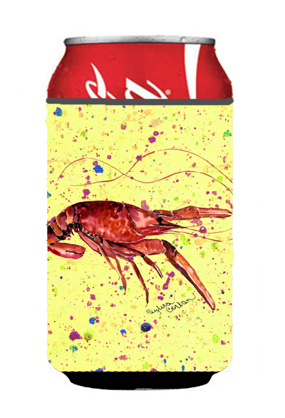 Picture of Carolines Treasures 8451CC Crawfish On Yellow Can Or Bottle  Hugger