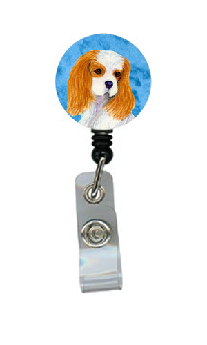 Cavalier Spaniel Retractable Badge Reel Or Id Holder With Clip