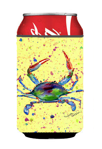 Picture of Carolines Treasures 8452CC Crab On Yellow Can Or Bottle  Hugger