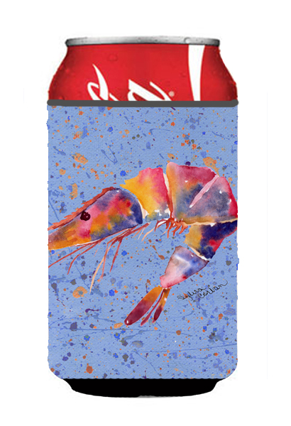 Picture of Carolines Treasures 8455CC Shrimp On Blue Can Or Bottle  Hugger