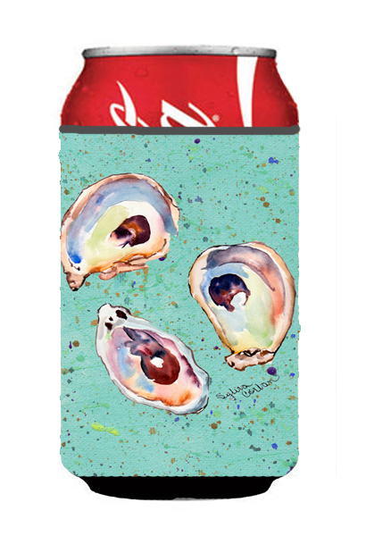 Picture of Carolines Treasures 8463CC Oyster On Teal Can Or Bottle  Hugger
