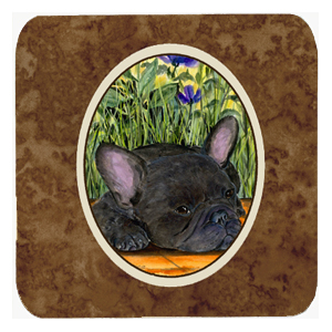 French Bulldog Foam Coasters, Set Of 4