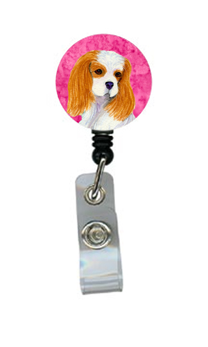 Cavalier Spaniel Retractable Badge Reel Or Id Holder With Clip